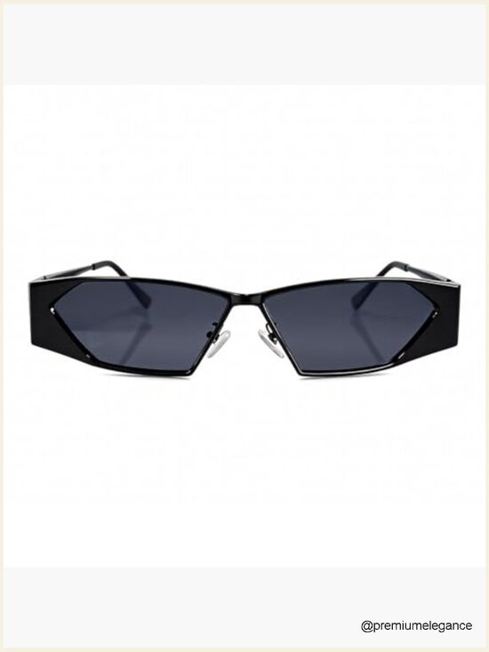 Y2k Retro Cat Eye Sunglasses Narrow Metal Frame UV Protection main image 6